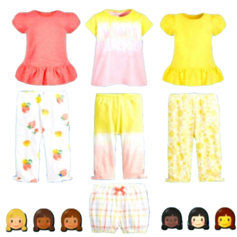 7 Piece Spring ๐ Summer Mix & Match Baby Girlls ๐ญ 3-6 Mths For Macy's โญ NWT